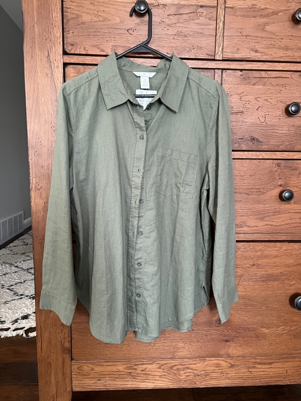 H&M Sage Green Button-Down Shirt